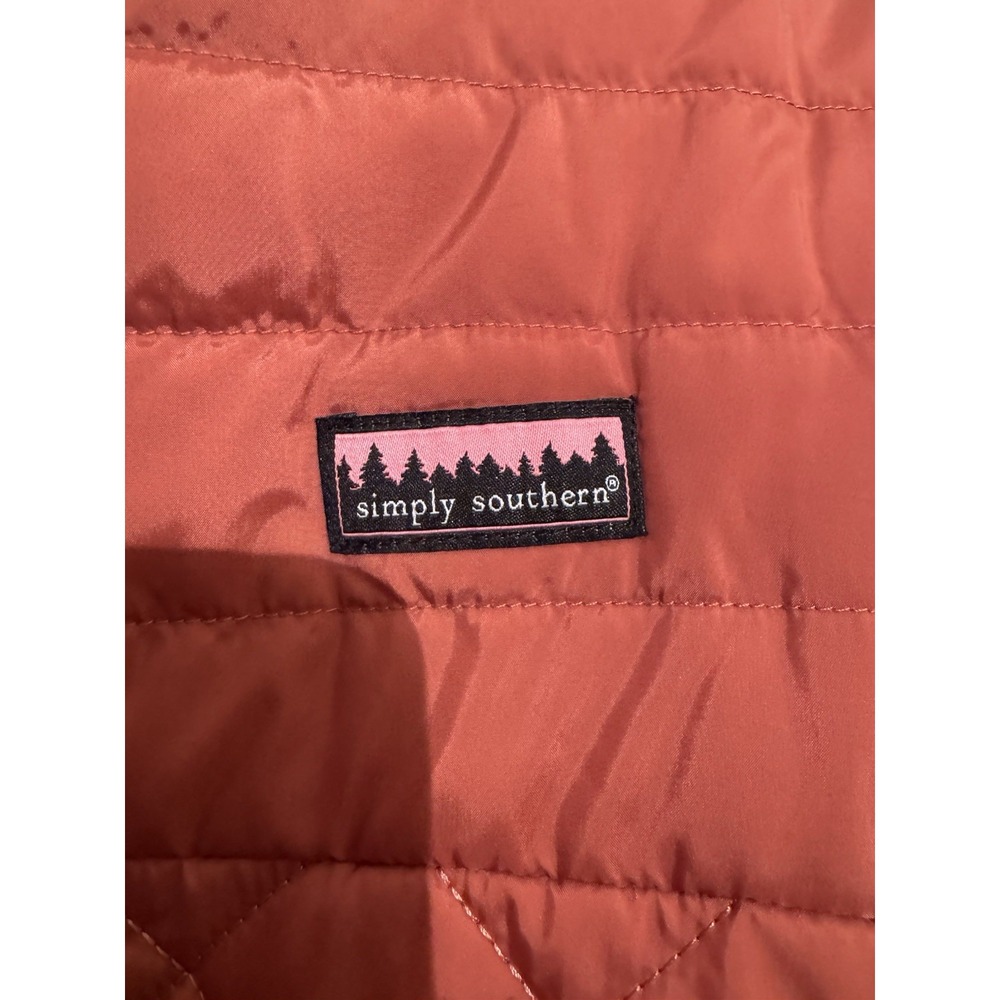 2xl Pink Puffer Jacket  Simply Southern Zipper Women's New With Tag - Picture 2 of 6